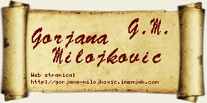 Gorjana Milojković vizit kartica